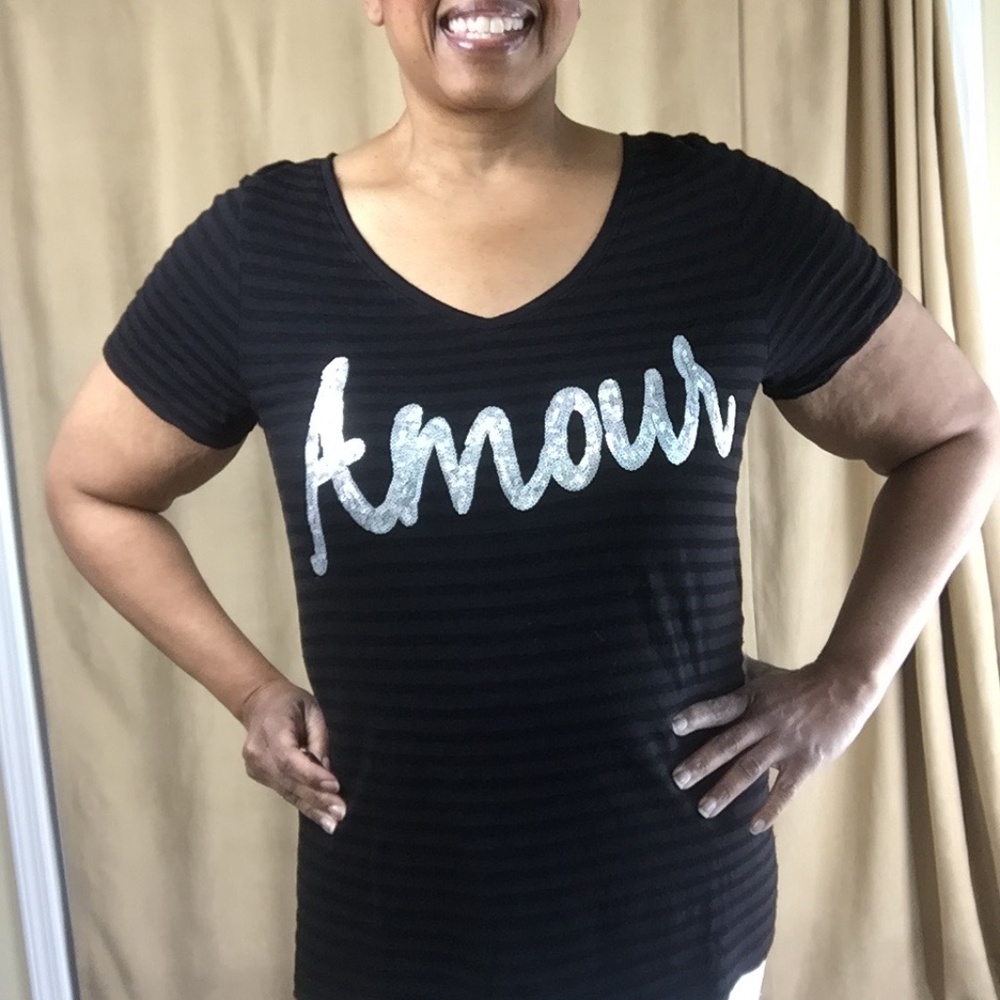Lane Bryant Top with Sequin Amour, Size 14/16